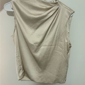 Abercrombie & Fitch Cream Draped Blouse